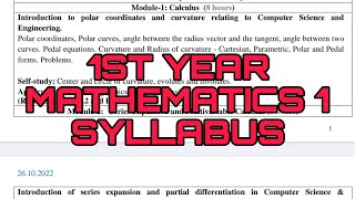 VTU 1ST YEAR MATHEMATICS SYLLABUS COPY vtubelagam vtufriend maths vtunotes [upl. by Nesyt]