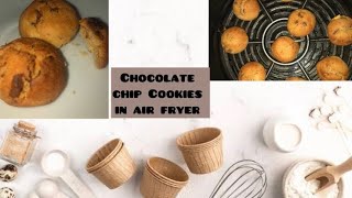 Air fryer chocolate chip cookies recipe 10 minutes [upl. by Rehctelf]