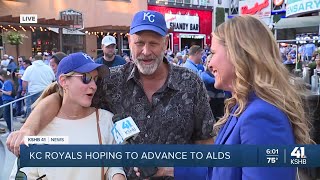 Royals fans cheer team on from KC LIVE at Power and Light District [upl. by Edyak769]