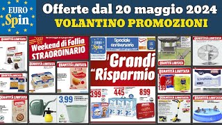 volantino EUROSPIN dal 20 maggio 2024 🟢🔴 i Grandi Del Risparmio 🔥 Offerte Giardino Bricolage Piscina [upl. by Sillert]