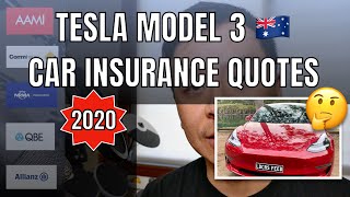 Tesla Car Insurance Quotes 2020 NSW Australia  Model 3 Performance [upl. by Lottie713]