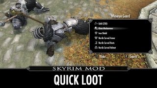 Skyrim Mod Quick Loot  Fallout 4 like UI for Looting [upl. by Nims4]