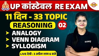 UP POLICE RE EXAM REASONING CLASS  UP CONSTABLE RE EXAM REASONING PRACTICE SET BY PREETI MAM [upl. by Dobbins191]