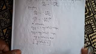 30 dydx2xyx21 Variable separation Equation of the first order and The first Degree [upl. by Idnor596]