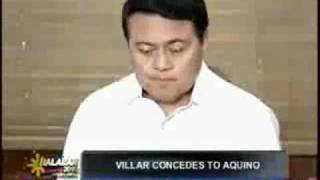 Manny Villar Concedes with Fitting Music [upl. by Nybbor]