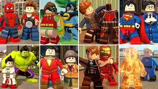 All Superhero Suit Up Transformations in LEGO Videogames [upl. by Tait973]