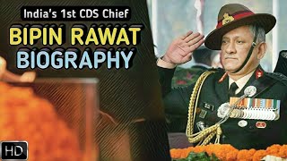 General Bipin Rawat Biography  Indias First Chief Of Defence Staff Hindi [upl. by Arlo]