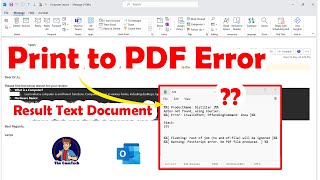 Print to PDF Error in outlook by showing text document instead of PDF File [upl. by Lehcear690]