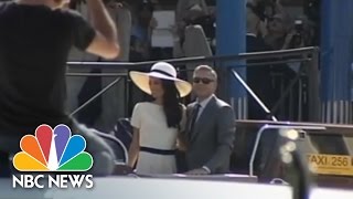 George Clooneys Wedding Raw Footage  NBC News [upl. by Ilke]