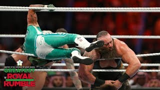 Braun Strowman gets flattened with a 619 and RKO combo Greatest Royal Rumble WWE Network [upl. by Ahsinawt]