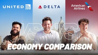 American vs Delta vs United  ECONOMY CLASS BATTLE  New York to Los Angeles [upl. by Novihs]