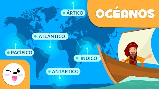 Los OCÉANOS para niños  Geografía para niños [upl. by Four]