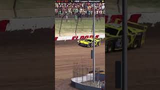 iRacing Lapped Car Wrecks the Leader on Last Lap at Eldora Speedway [upl. by Oregolac]