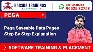 Pega Savable Data Pages  Step By Step Explanation  Pega Training Callwhatsapp 919652532753 [upl. by Cristabel]