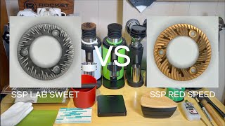 SSP Espresso Red Speed Burr VS SSP Cast Sweet Burr  Turin DF64 [upl. by Iene]