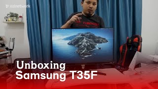 Unboxing Samsung T35F  27quot in LED monitor [upl. by Ateuqal]