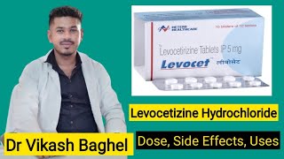 Levocetrizine hydrochloride uses in Hindi  levocetirizine 5mg Tablet IP  Levocetirizine tablet [upl. by Aynotahs]