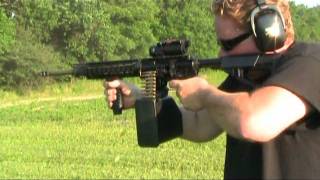 belt fed ar15 m16 machine gun gas piston full auto conversion [upl. by Wyatan]