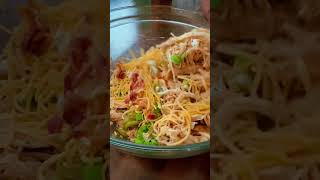 This is my current FAVORITE lunch Spicy Chicken Bacon Ranch Salad coopcancook cooking shorts [upl. by Attlee]