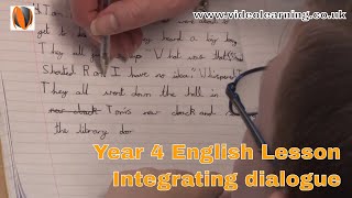 Year 4 KS2 English Classroom Observation Integrating Dialogue Into A Narrative [upl. by Emearg70]