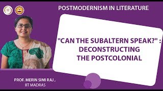 quotCan the Subaltern Speakquot  Deconstructing the Postcolonial [upl. by Froehlich]