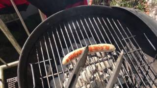 Grillen mit Weber Grill direkte Hitze Thüringer Rost Bratwurst Anleitung [upl. by Ebbie]