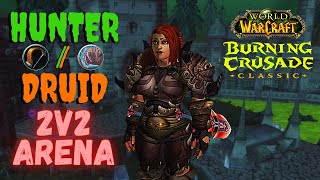 WoW TBC Hunter PvP  2v2 Arena HunterDruid 243 [upl. by Gnemgnok]