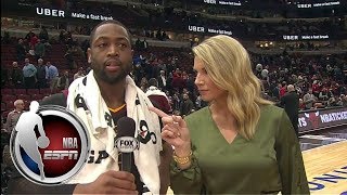 Dwyane Wade hilariously interviews reporter after Cavaliers win over Bulls  ESPN [upl. by Atinram]