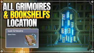 All 8 Lost Grimoire and Bookshelf Locations  World Quests amp Puzzles 【Genshin Impact】 [upl. by Wolfgang]