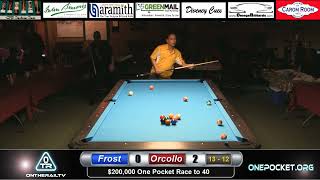 Frost vs Orcollo  200k One Pocket  7 of 16 [upl. by Aicener]