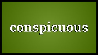 Conspicuous Meaning [upl. by Reltuc]