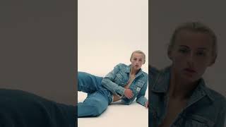 Unbuttoned and deconstructed ChloeKelly in new denim silhouettes Calvins or nothing CalvinKlein [upl. by Phi]