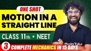 MOTION IN A STRAIGHT LINE  Complete Chapter in One Video  ConceptsPYQs  Class 11 NEET [upl. by Goebel]