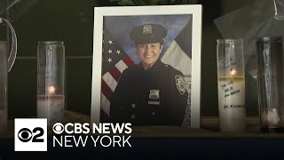 Vigil held for NYPD officer killed in car crash in Orange County [upl. by Narut]