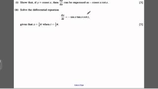 Core 4 OCR June 2008 Q7  Differential equations 4 [upl. by Ettennaej]