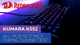 Redragon K552 Sound test Red switches [upl. by Enerod559]