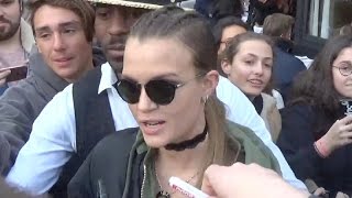 Supermodel Josephine SKRIVER  Paris during the Fashion Week 2 march 2017  mars PFW [upl. by Ayekim]