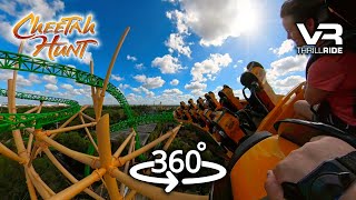 CHEETAH HUNT 360° extreme Epic VR Roller Coaster onride POV experience [upl. by Urana844]