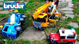 Cartoons about cars Toy Construction Trucks for Children Crash Bruder Toys [upl. by Cleopatra]