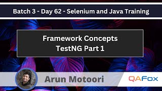 Framework Concepts  TestNG  Part 1 Selenium Java Training 62 [upl. by Idnahs]