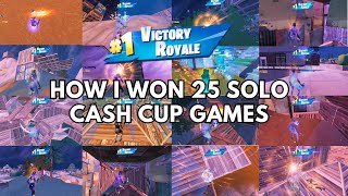 How I WON 25 Solo Cash cup games In 2023 2500 [upl. by Nayar442]