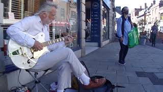 Layla end piano Eric Clapton  fingerstyle guitar Busking in Winchester [upl. by Ibrek]