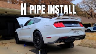 Installed H PIPE on my buddies 2020 Mustang GT [upl. by Besnard114]