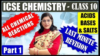 PREDICTED QUESTIONS  ACIDS BASES amp SALTS  ICSE CHEMISTRY CLASS 10  LAST MINUTE REVISION  PART 1 [upl. by Aibun]