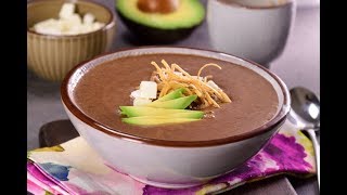 Crema de Frijol con Chipotle  Sopa de FRIJOL [upl. by Carmel]