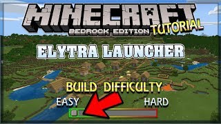 Elytra Launcher Tutorial  Minecraft Bedrock [upl. by Wootten]