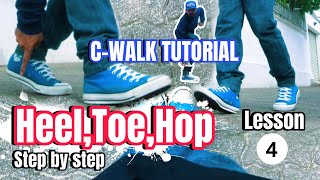 How to crip walk C Walk Tutorial HEEL AND TOE SHUFFLE Lesson 4 [upl. by Irita]