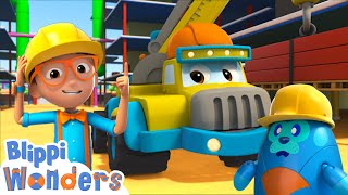 Blippi Becomes a Construction Worker  Blippi Wonders Educational Cartoons for Kids [upl. by Case339]