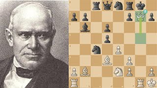 2 Brilliant Sacrifices by Adolf Anderssen for Checkmate  Adolf Anderssen vs Berthold Suhle  Chess [upl. by Cousin]