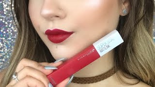 Maybelline Super Stay Matte Ink Liquid Lipstick  Review [upl. by Naamann]